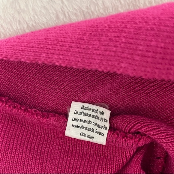 POOF COUTURE Womens Bandage Style Sweater Tube Top Raspberry Pink Size Large - Picture 5 of 8